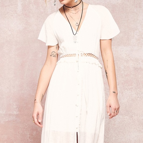 EMMIE Boho Maxi Dress - OFF WHITE - Picture 2 of 2